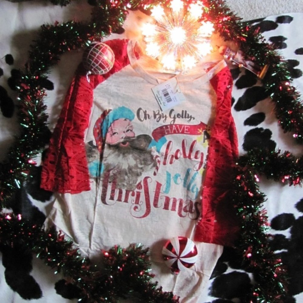 SOUTHERN GRACE LADIES OH MY GOLLY HAVE A HOLLY JOLLY CHRISTMAS SHIRT